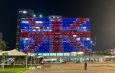 Tel Aviv se ilumina con bandera de Reino Unido por muerte de Isabel II